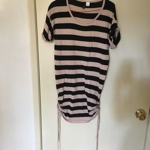 H&M Black & Cream Stripped Dress